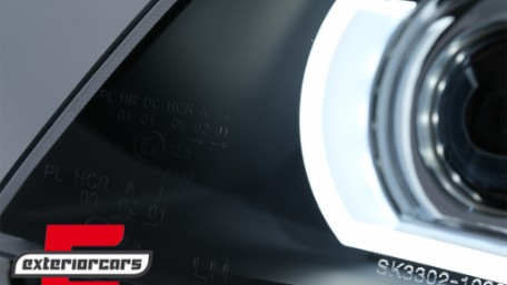 Prednja svjetla 3D Angel Eyes LED DRL Xenon (crna) / BMW serije 3 E90 E91 LCI (2008-2011), LPBMN0
