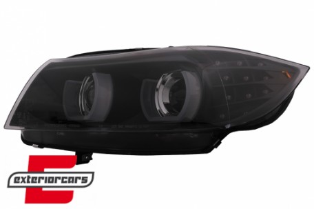 Prednja svjetla 3D Angel Eyes LED DRL Xenon (crna) / BMW serije 3 E90 E91 LCI (2008-2011), LPBMN0
