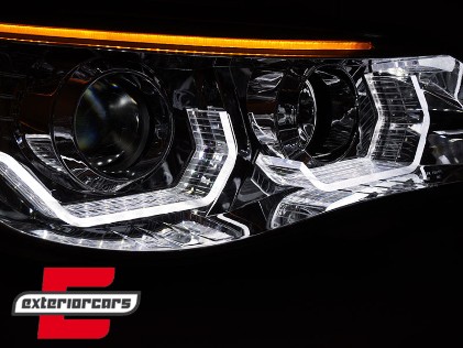 Prednja svjetla 3D Angel Eyes LED žmigavci (chrome) / BMW serije 5 E60 E61 (2003-2007), LPBMK3
