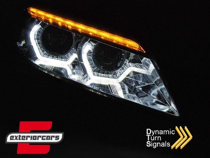 Prednja svjetla 3D Angel Eyes SEQ žmigavci XENON (chrome) / BMW Z4 E89 (2009-2013), LPBMM7
