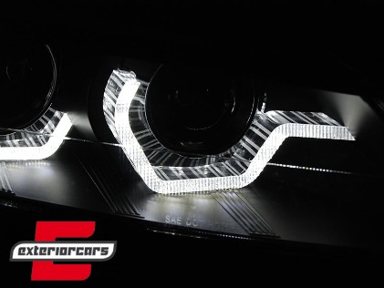 Prednja svjetla 3D Angel Eyes SEQ žmigavci XENON (crna) / BMW Z4 E89 (2009-2013), LPBML4