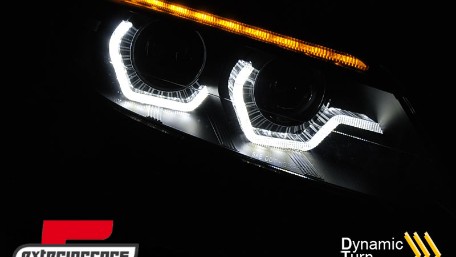 Prednja svjetla 3D Angel Eyes SEQ žmigavci XENON (crna) / BMW Z4 E89 (2009-2013), LPBML4