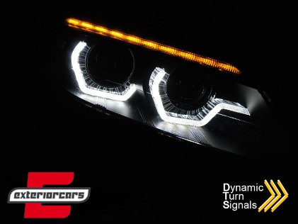 Prednja svjetla 3D Angel Eyes SEQ žmigavci XENON (crna) / BMW Z4 E89 (2009-2013), LPBML4