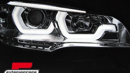 Prednja svjetla 3D Angel Eyes TubeLight DRL (chrome) / BMW X5 E70 (2007-2013), LPBMG8