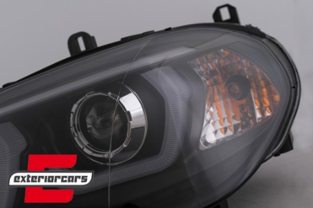 Prednja svjetla 3D Angel Eyes TubeLight DRL (crna) / BMW X5 E70 (2007-2013), LPBMG9