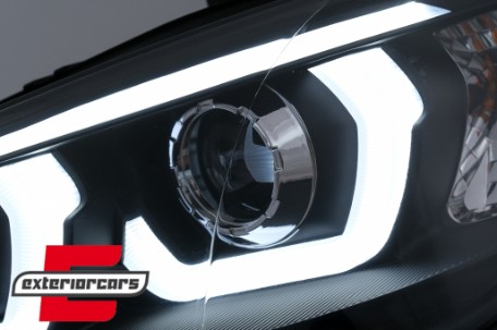 Prednja svjetla 3D Angel Eyes TubeLight DRL (crna) / BMW X5 E70 (2007-2013), LPBMG9