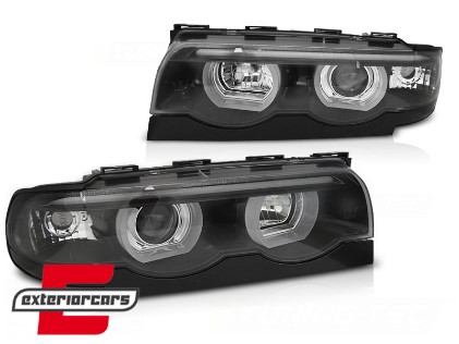Prednja svjetla 3D LED Angel Eyes (crna) / BMW serije 7 E38 (1994-1998), LPBML6