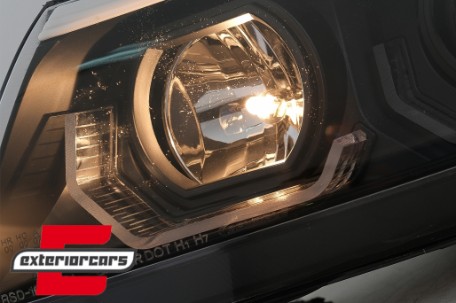 Prednja svjetla 3D LED Angel Eyes LED žmigavci (crna) / BMW serije 3 E90 limuzina E91 karavan (03.2005-08.2008), LPBMK8