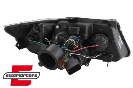 Prednja svjetla 3D LED Angel Eyes LED žmigavci (crna) / BMW serije 3 E90 limuzina E91 karavan (03.2005-08.2008), LPBMK8