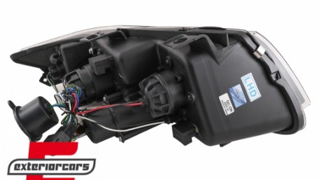 Prednja svjetla 3D LED Angel Eyes LED žmigavci (crna) / BMW serije 3 E90 limuzina E91 karavan (03.2005-08.2008), LPBMK8