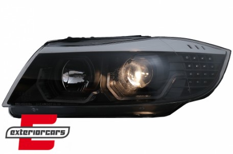 Prednja svjetla 3D LED Angel Eyes LED žmigavci (crna) / BMW serije 3 E90 limuzina E91 karavan (03.2005-08.2008), LPBMK8