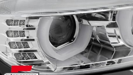 Prednja svjetla 3D LED Angel Eyes U-dizajn (chrome) / BMW serije 3 F30 F31 limuzina karavan (10.2011-05.2015), LPBMI9