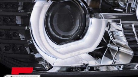Prednja svjetla 3D LED Angel Eyes U-dizajn (chrome) / BMW serije 3 F30 F31 limuzina karavan (10.2011-05.2015), LPBMI9