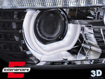 Prednja svjetla 3D LED Angel Eyes U-dizajn (chrome) / BMW serije 3 F30 F31 limuzina karavan (10.2011-05.2015), LPBMI9