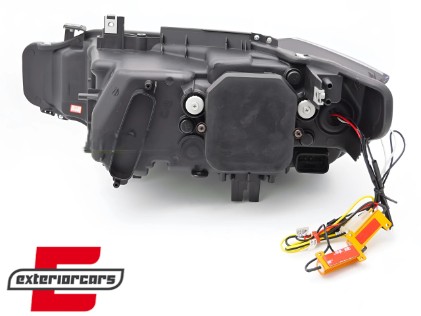 Prednja svjetla 3D LED Angel Eyes U-dizajn (chrome) / BMW serije 3 F30 F31 limuzina karavan (10.2011-05.2015), LPBMI9