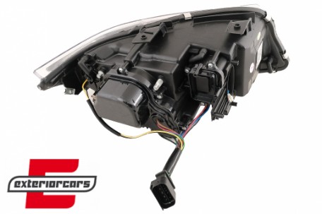 Prednja svjetla 3D LED Angel Eyes U-dizajn (crna) / BMW serije 3 E90 limuzina E91 karavan (03.2005-08.2008), LPBMI4