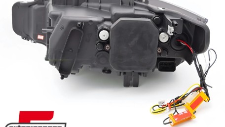 Prednja svjetla 3D LED Angel Eyes U-dizajn (crna) / BMW serije 3 F30 F31 limuzina karavan (10.2011-05.2015), LPBMJ0