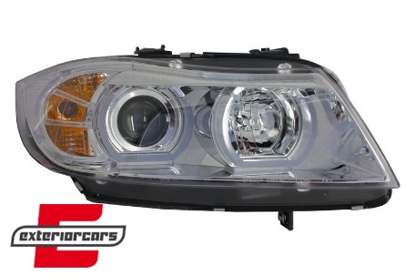 Prednja svjetla 3D LED Angel Eyes U-dizajn Xenon (chrome) / BMW serije 3 E90 limuzina E91 karavan (03.2005-08.2008), LPBMI5