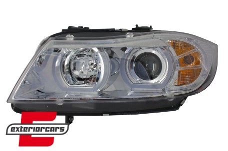Prednja svjetla 3D LED Angel Eyes U-dizajn Xenon (chrome) / BMW serije 3 E90 limuzina E91 karavan (03.2005-08.2008), LPBMI5