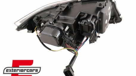 Prednja svjetla 3D LED Angel Eyes U-dizajn Xenon (crna) / BMW serije 3 E90 limuzina E91 karavan (03.2005-08.2008), LPBMI6