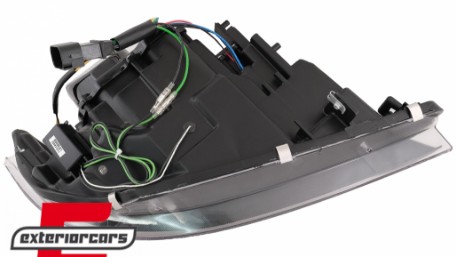 Prednja svjetla 3D LED Angel Eyes U-dizajn Xenon (crna) / BMW serije 3 E90 limuzina E91 karavan (03.2005-08.2008), LPBMI6