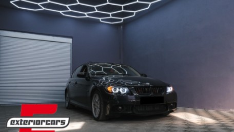 Prednja svjetla 3D LED Angel Eyes U-dizajn Xenon (crna) / BMW serije 3 E90 limuzina E91 karavan (03.2005-08.2008), LPBMI6