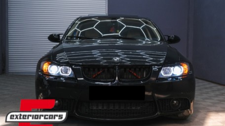 Prednja svjetla 3D LED Angel Eyes U-dizajn Xenon (crna) / BMW serije 3 E90 limuzina E91 karavan (03.2005-08.2008), LPBMI6