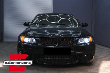 Prednja svjetla 3D LED Angel Eyes U-dizajn Xenon (crna) / BMW serije 3 E90 limuzina E91 karavan (03.2005-08.2008), LPBMI6