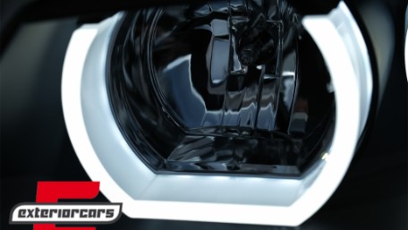 Prednja svjetla 3D LED Angel Eyes U-dizajn Xenon (crna) / BMW serije 3 E90 limuzina E91 karavan (03.2005-08.2008), LPBMI6