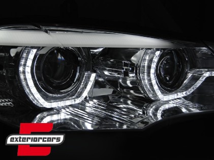 Prednja svjetla 3D LED Angel Eyes XENON (chrome) / BMW X5 E70 (2007-2010), LPBMJ9