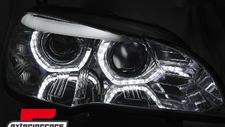 Prednja svjetla 3D LED Angel Eyes XENON (chrome) / BMW X5 E70 (2007-2010), LPBMJ9
