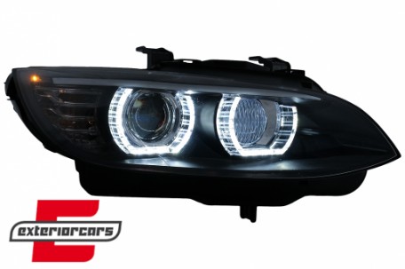 Prednja svjetla 3D LED Angel Eyes Xenon (crna) / BMW serije 3 E92 E93 (2006-2010), LPBMJ3
