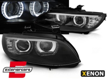 Prednja svjetla 3D LED Angel Eyes Xenon (crna) / BMW serije 3 E92 E93 (2006-2010), LPBMJ5
