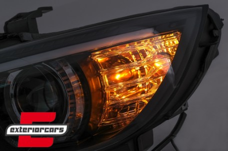 Prednja svjetla 3D LED Angel Eyes Xenon (crna) / BMW serije 3 E92 E93 (2006-2010), LPBMJ5