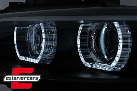 Prednja svjetla 3D LED Angel Eyes Xenon (crna) / BMW serije 3 E92 E93 (2006-2010), LPBMJ5