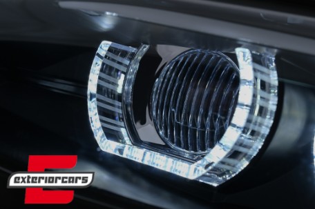 Prednja svjetla 3D LED Angel Eyes Xenon (crna) / BMW serije 3 E92 E93 (2006-2010), LPBMJ5