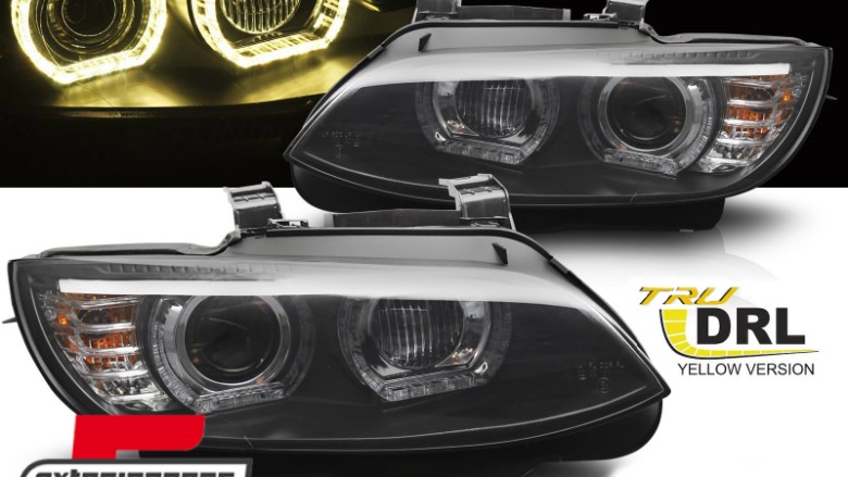 Prednja svjetla 3D LED Angel Eyes Xenon (crna) / BMW serije 3 E92 E93 (2006-2010), LPBMS4