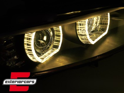 Prednja svjetla 3D LED Angel Eyes Xenon (crna) / BMW serije 3 E92 E93 (2006-2010), LPBMS4
