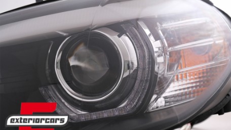 Prednja svjetla 3D LED Angel Eyes XENON (crna) / BMW X5 E70 (2007-2010), LPBMJ8