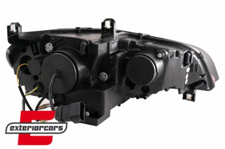 Prednja svjetla 3D LED Angel Eyes XENON (crna) / BMW X5 E70 (2007-2010), LPBMJ8