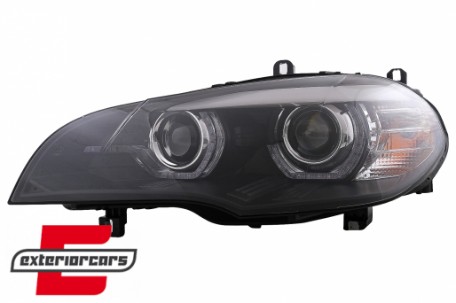 Prednja svjetla 3D LED Angel Eyes XENON (crna) / BMW X5 E70 (2007-2010), LPBMJ8