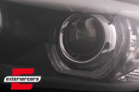 Prednja svjetla 3D LED Angel Eyes XENON (crna) / BMW X5 E70 (2007-2010), LPBMK0