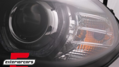 Prednja svjetla 3D LED Angel Eyes XENON (crna) / BMW X5 E70 (2007-2010), LPBMK0