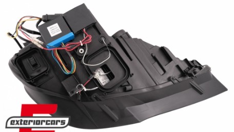 Prednja svjetla 3D LED Angel Eyes XENON (crna) / BMW X5 E70 (2007-2010), LPBMK0