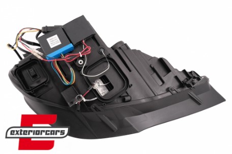 Prednja svjetla 3D LED Angel Eyes XENON (crna) / BMW X5 E70 (2007-2010), LPBMK0