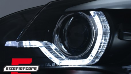 Prednja svjetla 3D LED Angel Eyes XENON (crna) / BMW X5 E70 (2007-2010), LPBMK0