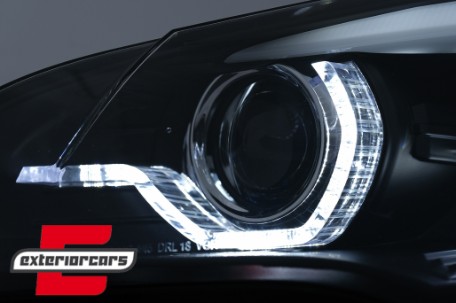 Prednja svjetla 3D LED Angel Eyes XENON (crna) / BMW X5 E70 (2007-2010), LPBMK0