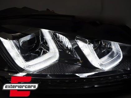 Prednja svjetla 3D LED DRL LED SEQ žmigavci GTI dizajn / VW Golf 7 VII (2012-2017), LPVWV6