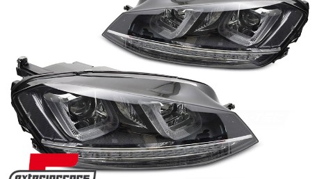 Prednja svjetla 3D LED DRL LED SEQ žmigavci R-line dizajn / VW Golf 7 VII (2012-2017), LPVWV5