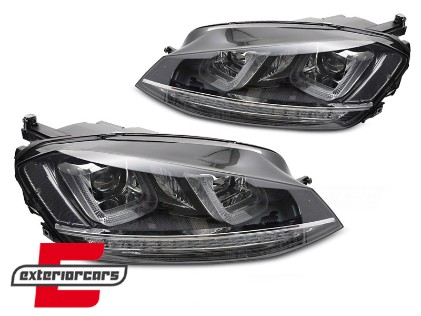 Prednja svjetla 3D LED DRL LED SEQ žmigavci R-line dizajn / VW Golf 7 VII (2012-2017), LPVWV5